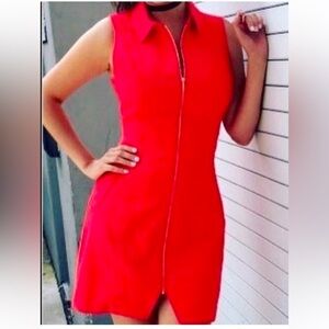 Xoxo Womens Sleeveless Zippered‎ Orange Sheath Dress Size M